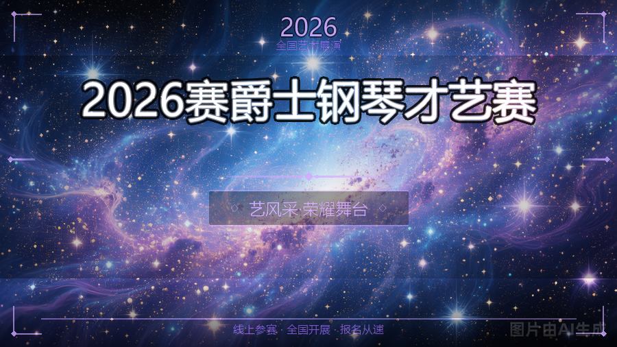 2026赛爵士钢琴才艺赛